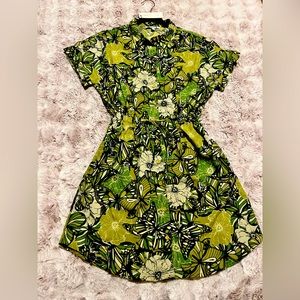 ***NWT/NEVER WORN*** SPEED LIMIT SHORT SLEEVE DRESS SIZE SMALL IN GREEN PRINT
